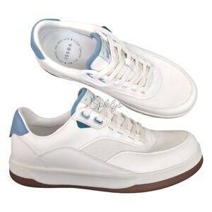 Vessi Courtside Classic Off White Tidal Blue Waterproof Dyma-Tex Sneaker Mens 8